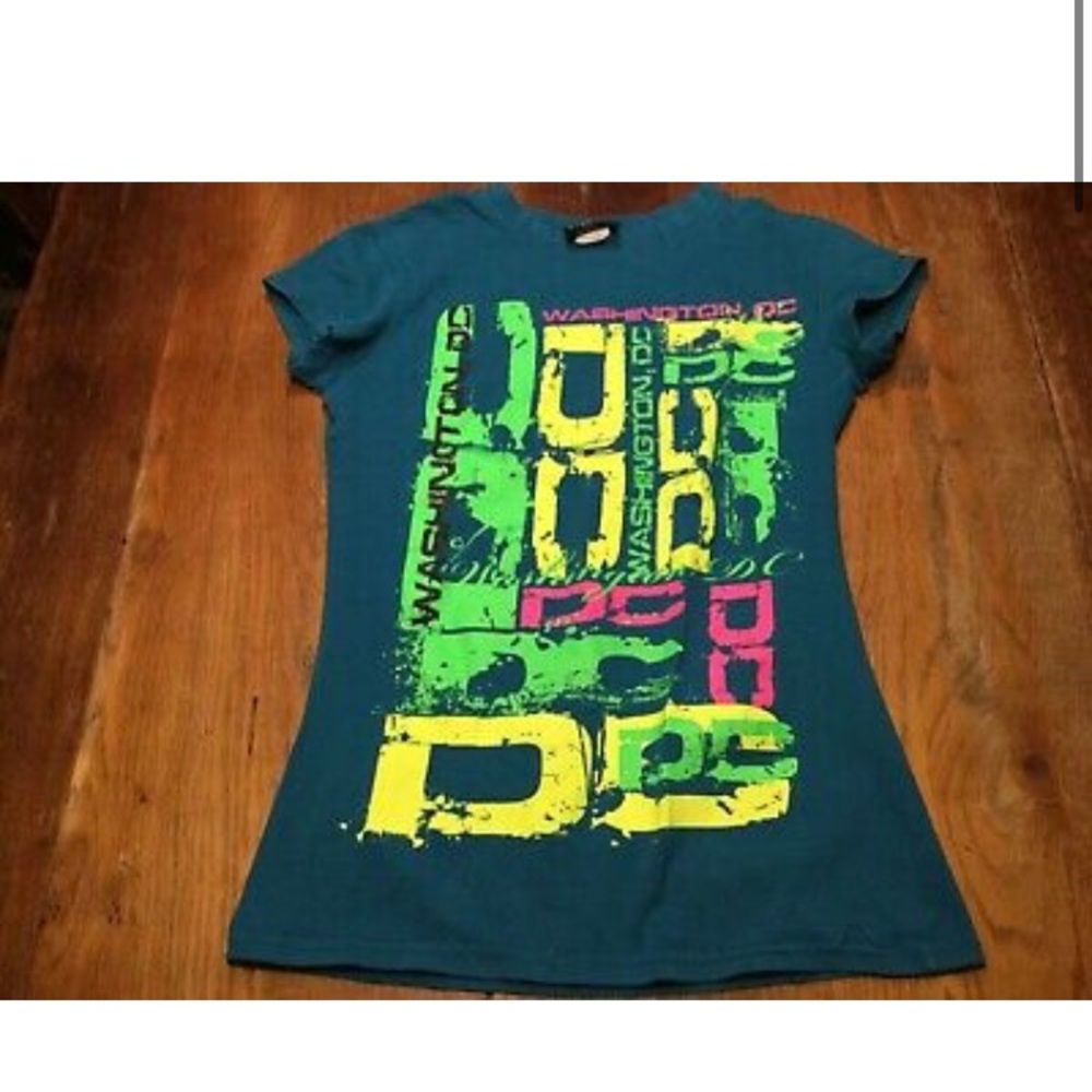 Washington DC Girls Sz M (10/12) T Shirt Teal